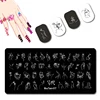 2121 Black Snake Image Nail Art Mold Chinese Zodiac Template Visual Animal Stamping Plate Snakeskin Nail Stencil #023 3