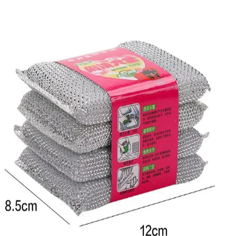 4pcs Kitchen Dishwashing Sponge