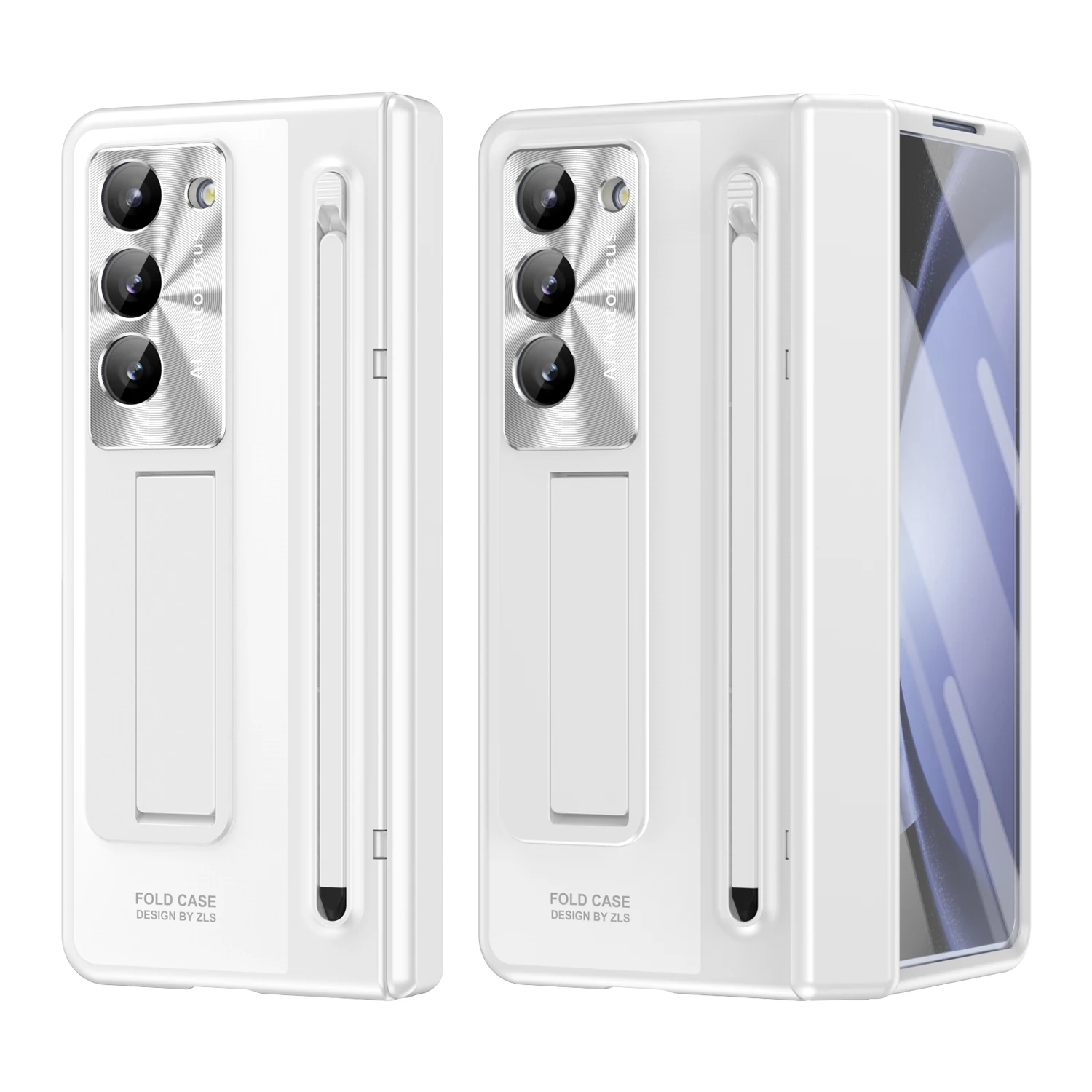 Touch Pen Case with Kickstand & Full Protection Tempered Glass Film