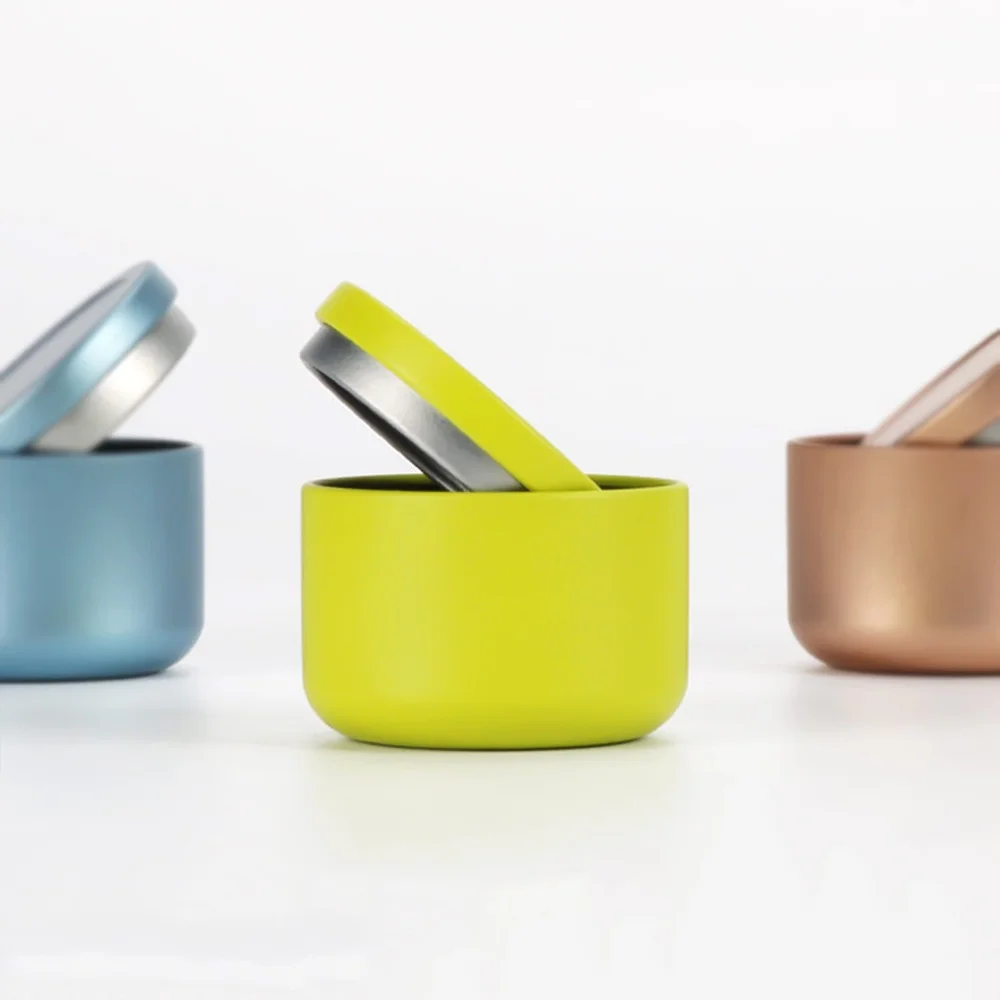 Travel Portable Flower Tea Packaging Sealed Cans Metal Trumpet Creative Black Tea Small Cans Tin Box tea tin box tea canister