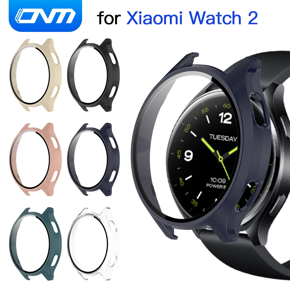 

Case + Screen Protector for Xiaomi Mi Watch 2 Tempered Glass Anti-scratch Film Bumper Protective Case Cover Accessories