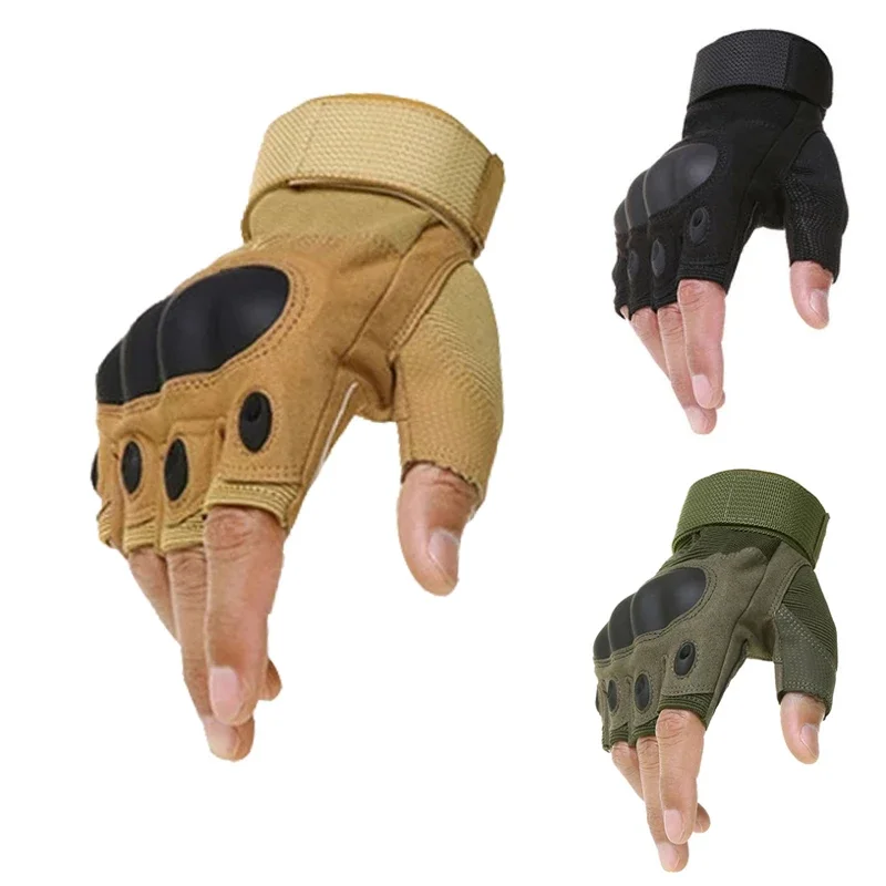 Half Finger Men's Gloves Outdoor Military Tactical Gloves Sports Shooting Hunting Airsoft Motorcycle Cycling Gloves 2