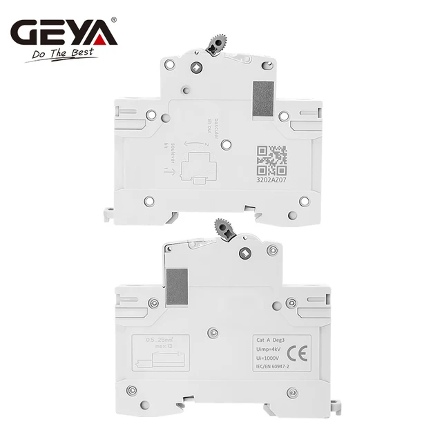 Interruttore DIN Rail Fotovoltaico Interruttore DC Fotovoltaico GEYA 2P 125A - Per Impianti Solari, Montaggio Su DIN Rail, Protezione Sovratensione/Corto GEYA MCB 2P 125A - Foto 6