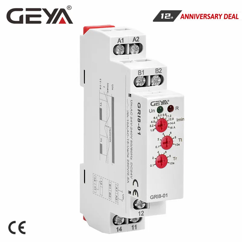 Geya Gri801 Over Current Monitoring Relay 10a Current Sensing Relay