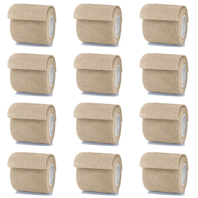 1/6/10/15Pcs 4.8M Beige Sport Zelfklevende Elastische Bandage Wrap Tape