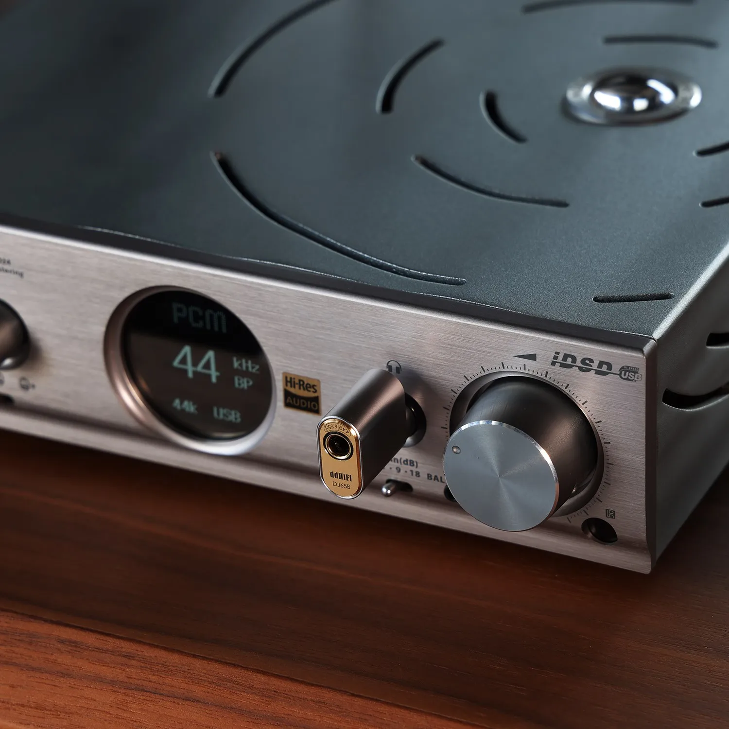 데스크탑 앰프 장치용 오디오 어댑터, DD ddHiFi DJ65B(AL), 6.35mm 암에서 4.4mm 암으로, 6.35mm 출력 포트