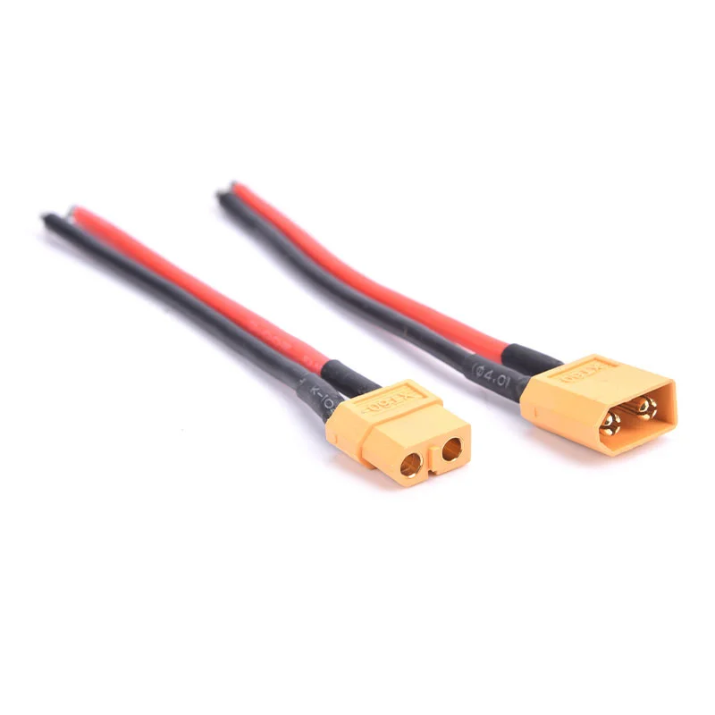 1 세트 XT60 XT-60 남성 + 여성 총알 커넥터 플러그 실리콘 14 AWG 와이어 RC Lipo 배터리 (1 쌍) 바나나 플러그 커넥터