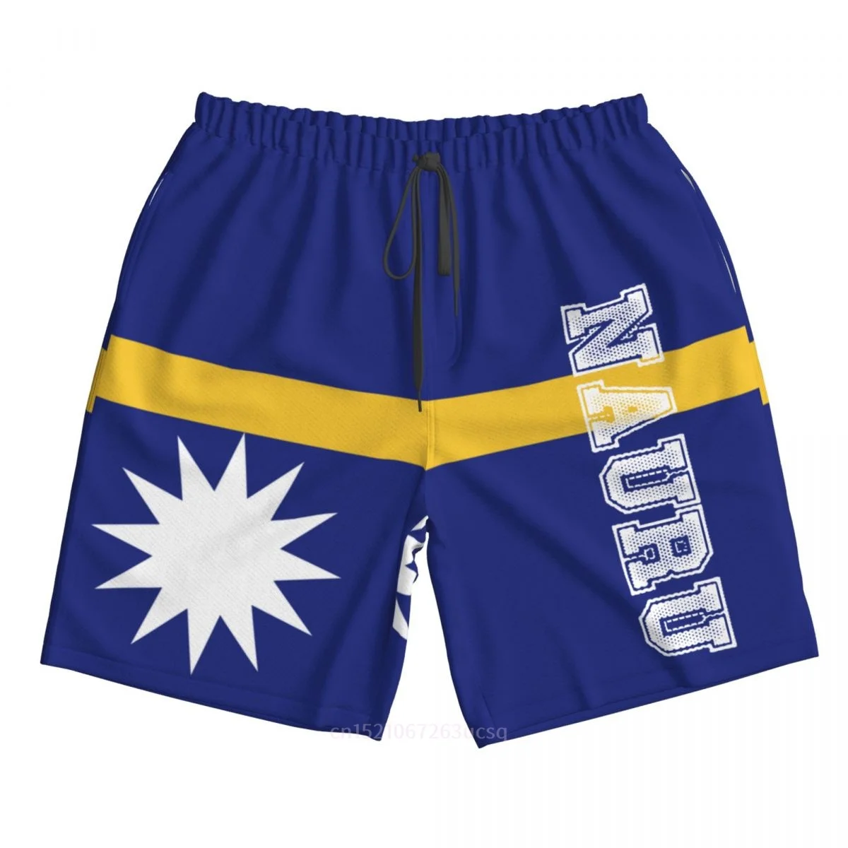 2023 Estate Poliestere Nauru Country Flag Pantaloncini Da Surf Da Uomo Stampati In 3D Tasca Da Spiaggia Pantaloni Estivi Da Corsa