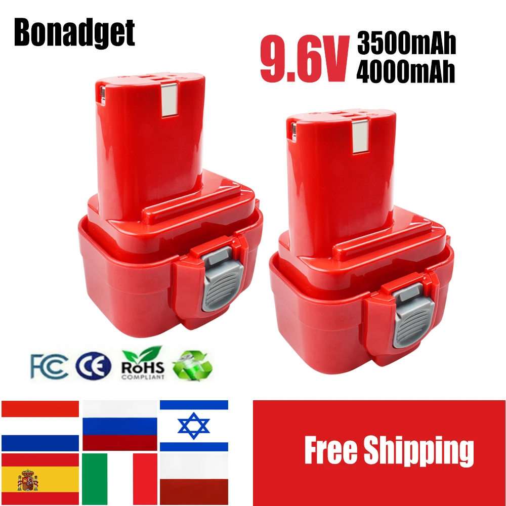 Bonadget для Makita PA09, аккумулятор 9,6 В, 3500 мАч/4000 мАч, аккумуляторная батарея для 9120, 9122, 9134, 9135, 9135A, сверлильные инструменты, Bateria