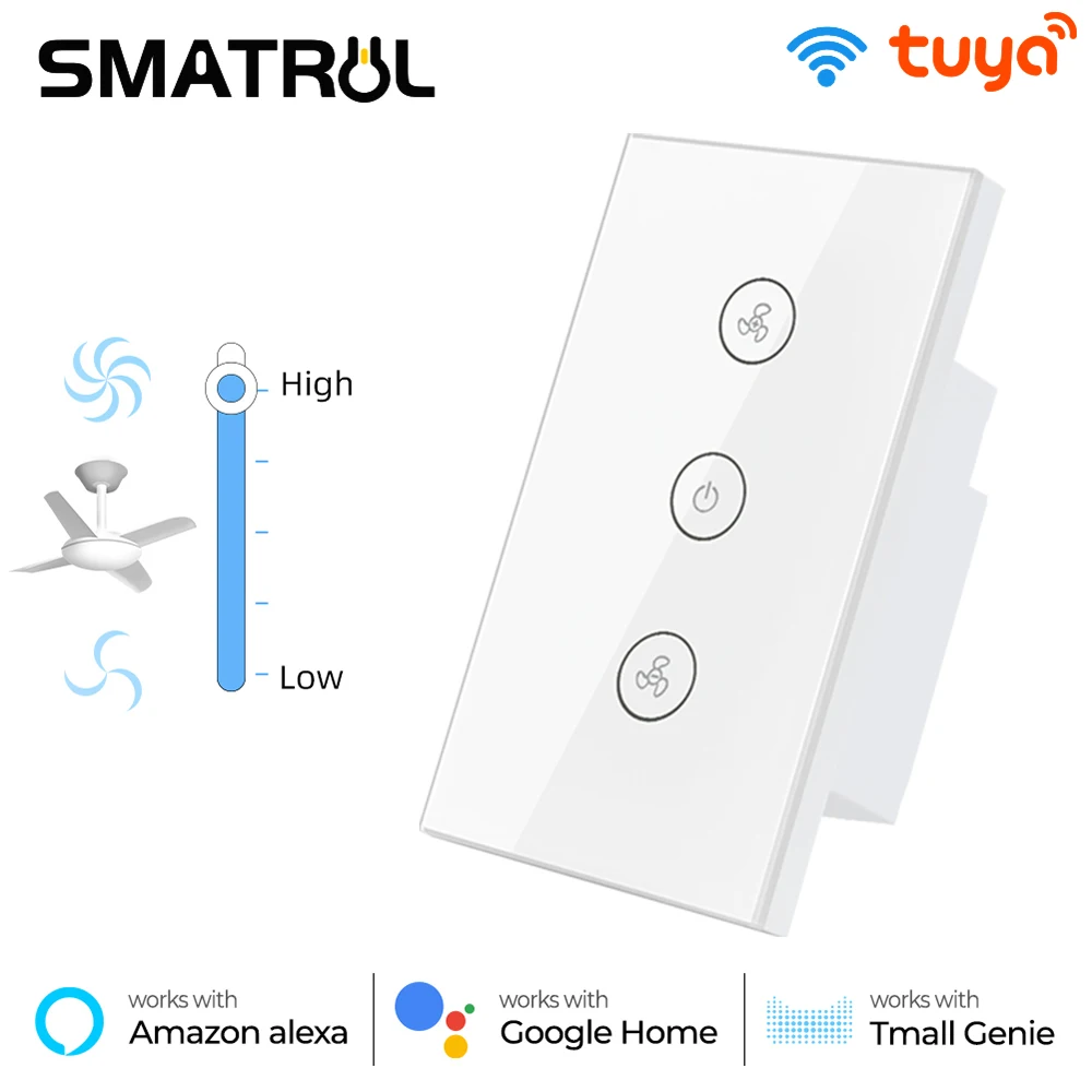 Smatrul Tuya Touch Wifi Ceiling Fan Switch Us For Smart Life Remote
