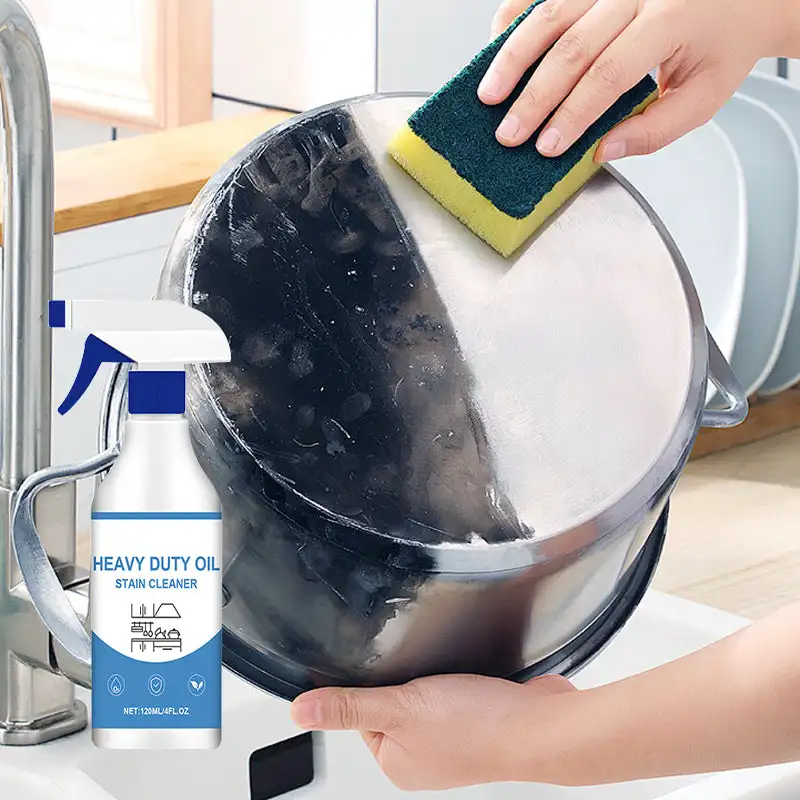 Heavy Duty Kitchen Degreaser & Cleaner Spray Oil Stains Remover Cleaning Grills Ovens Home Cooktop Cleaning Spray 120ML
