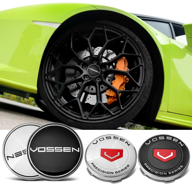 4Pcs 60Mm Car Vossen Emblem Wheel Center Caps Hub Rim Cover Badge Stickers Per Toyota Ford Seat Jeep Geely Audi Bmw Accessori