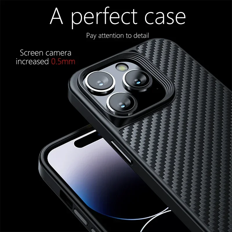 Magnetic Kevlar Aramid Fiber Phone Cover for IPhone 15 14 Plus 13 Pro Max Anti-Drop Anti-Fingerprint Magsafe Protection Case