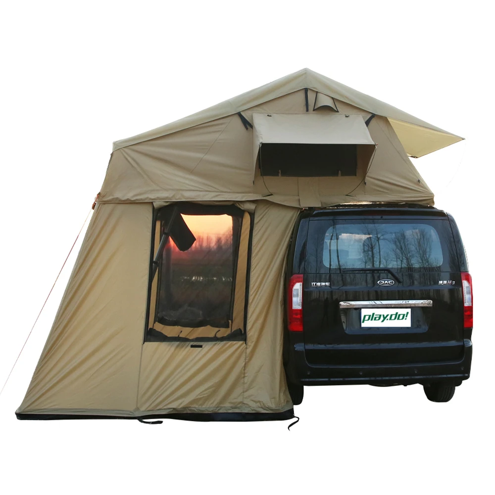 Vendita Calda Campeggio Viaggio Auto Kaki 3-4 Persone Auto 4*4 Tenda Da Tetto In Alluminio