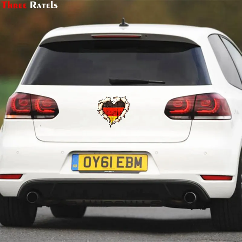 

Three ratels FTC-730 # рваный металлический дизайн с фотографией внешняя Виниловая наклейка для автомобиля