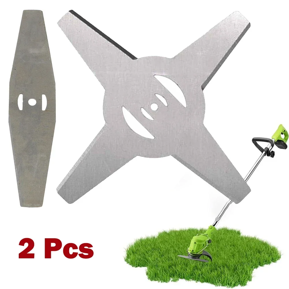 Metal Grass Trimmer Blade Lawn Mower Head Saw Blades Garden Power Tools BrushCutter Spare Parts 2pcs grass trimmer head grass trimmer lawn mower trimmer blade brush cutter accessories grass trimmer blade mower accessories