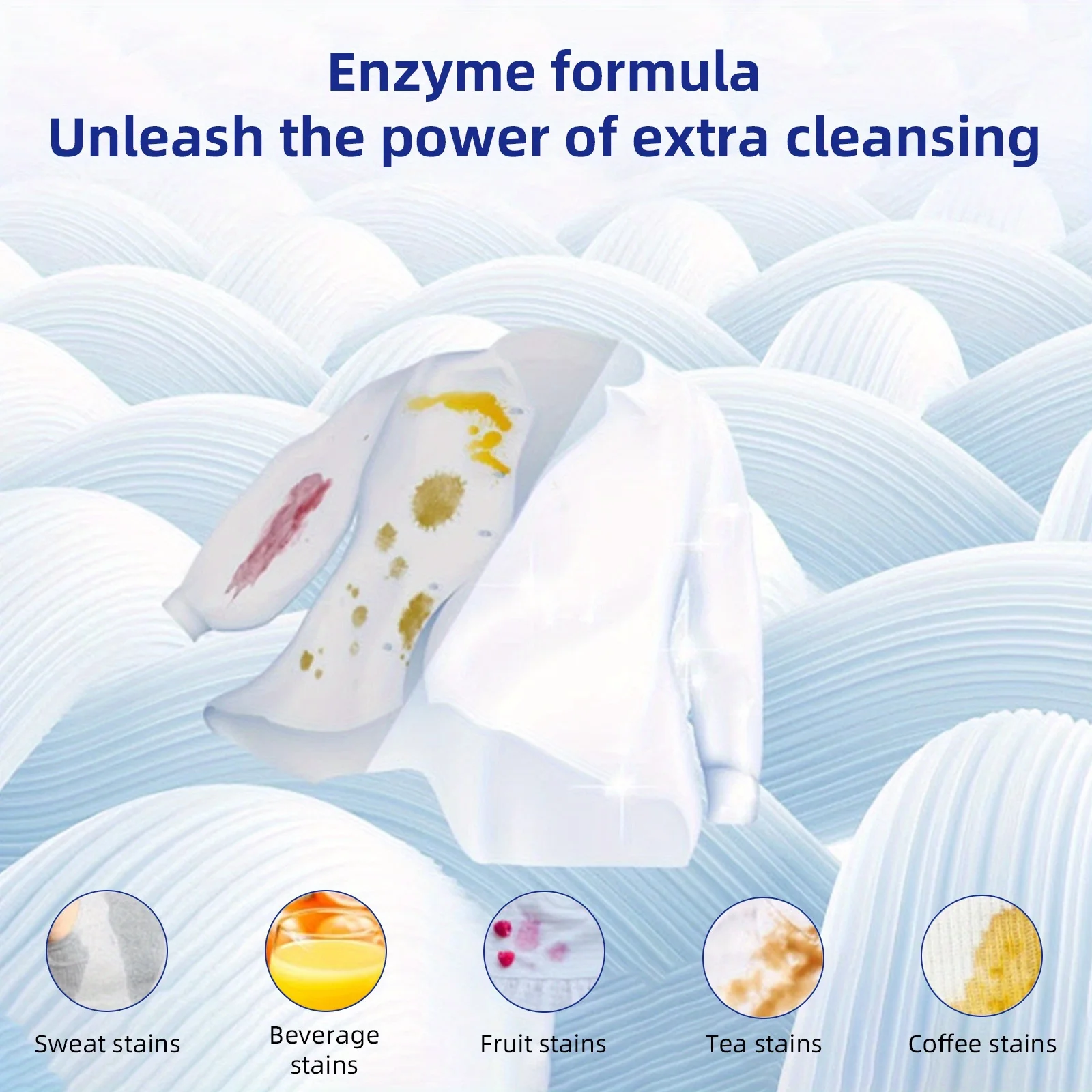 Natural laundry detergent 120 tablets dissolvable washing machine laundry detergent, fresh natural floral scent, powerful cleani