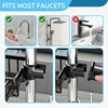 Kitchen Sink Faucet Organizer Shelf Metal Storage Rack Soap Sponge Holder Filter Basket Water Strainer Adjustable Switch Rack 5