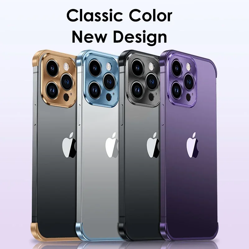Sleek Aluminum Frameless Bumper with Camera Lens Protector