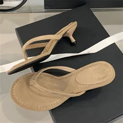 Eilyken Round Toe Low Heel Women's Casual Outdoor Sandals - New Summer Collection - 38 (Apricot)