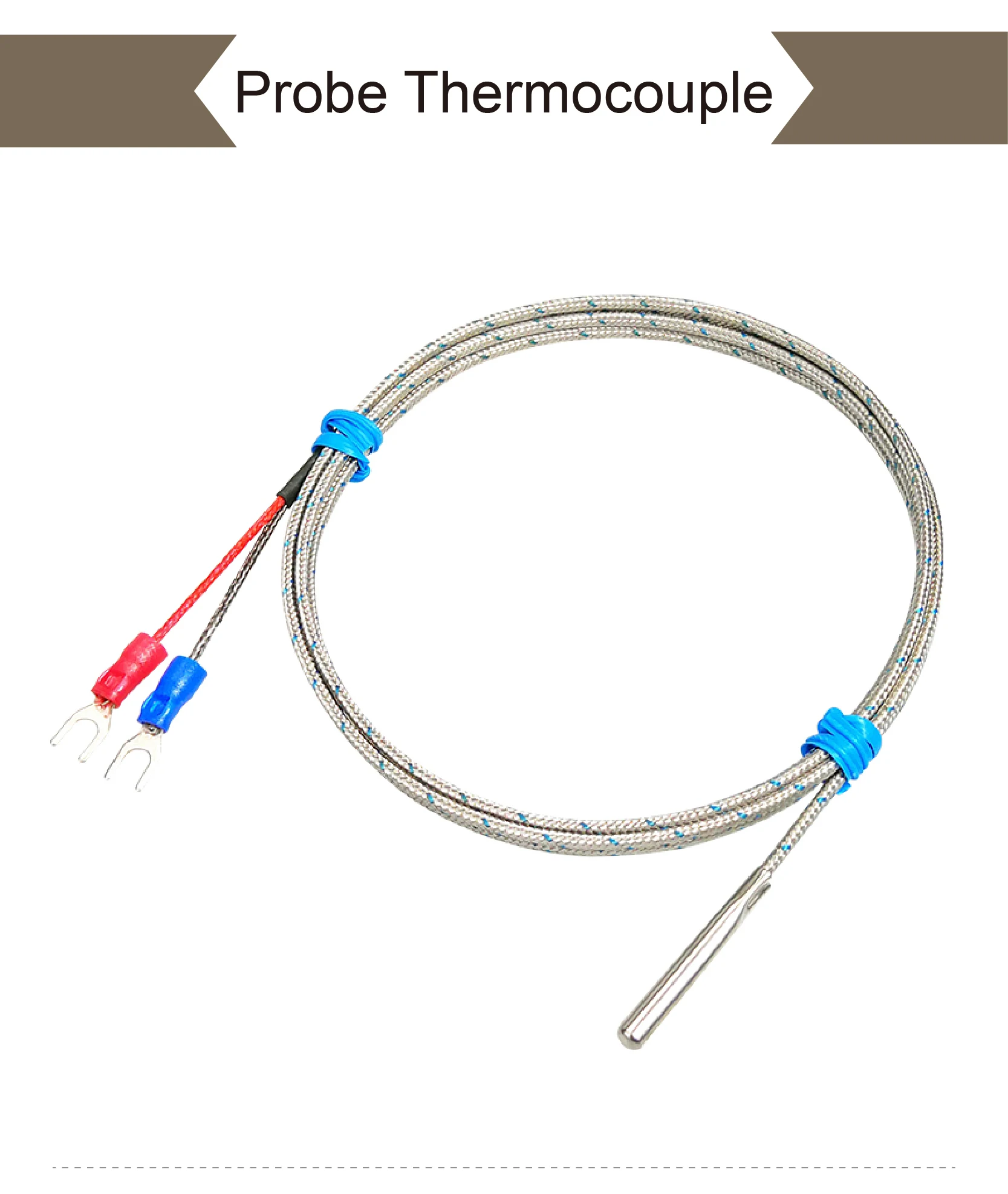 K Type E Type Probe Thermocouples Temperature Sensor 0-400°C 0-600°C Stainless S