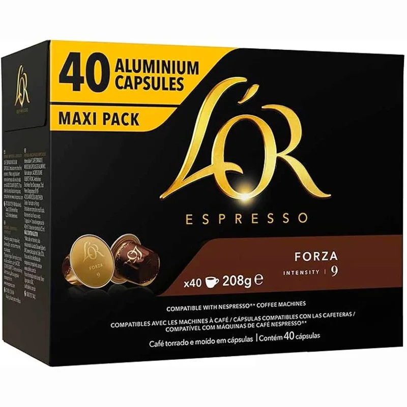 Forza L\'or  40 Cápsulas Maxi Pack compatibles Nespresso Intensidad 9 Raíz Inicio NESPRESSO 04028489