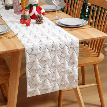 Christmas White Table Runner 1