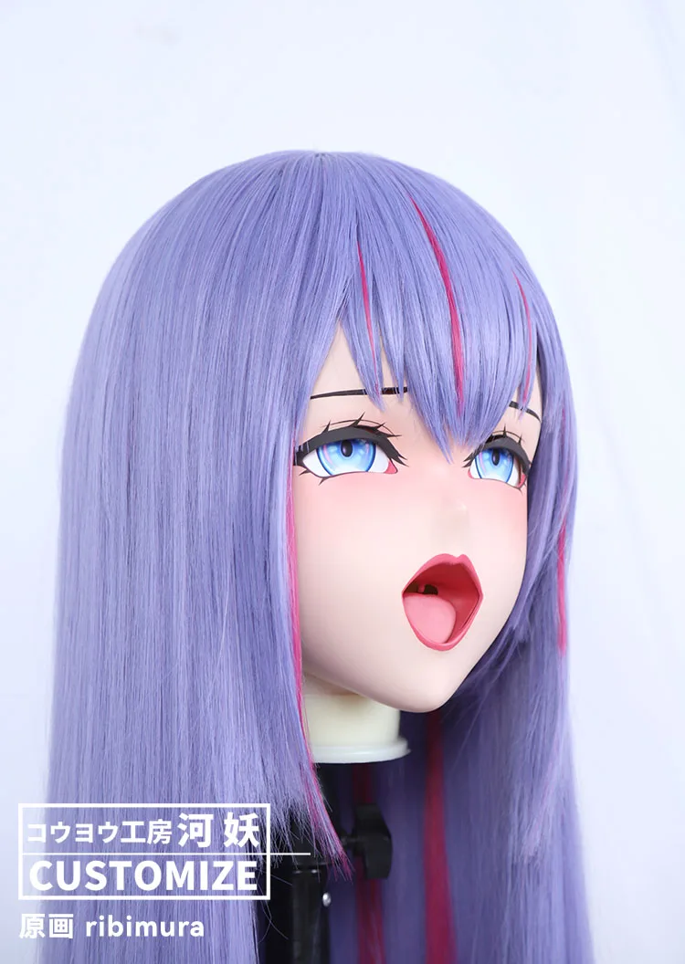 女性と女の子のための樹脂着ぐるみマスク,カスタム文字,ロック