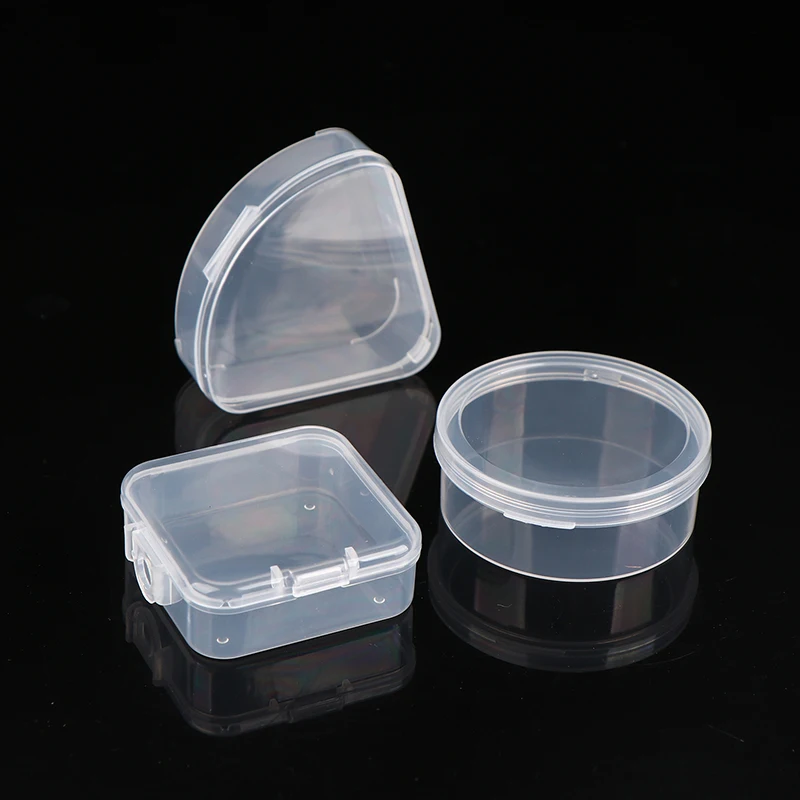 

Пластиковая коробка для треугольника/круга/квадрата, прозрачная губка, портативные дорожные косметички для хранения косметики