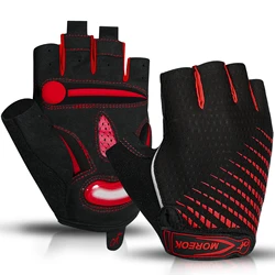 Enhanced Breathable Gel - Padded Non - Slip Cycling Gloves - M (Red)