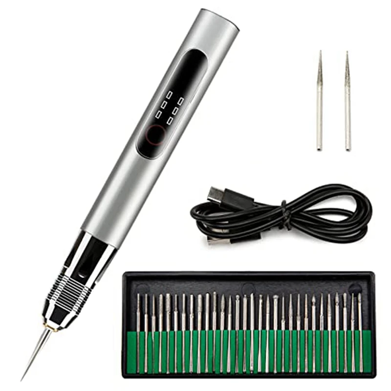 

1 Set Electric Engraving Pen SB Rechargeable Mini Grinding Pen Cordless Engraving Tool, A