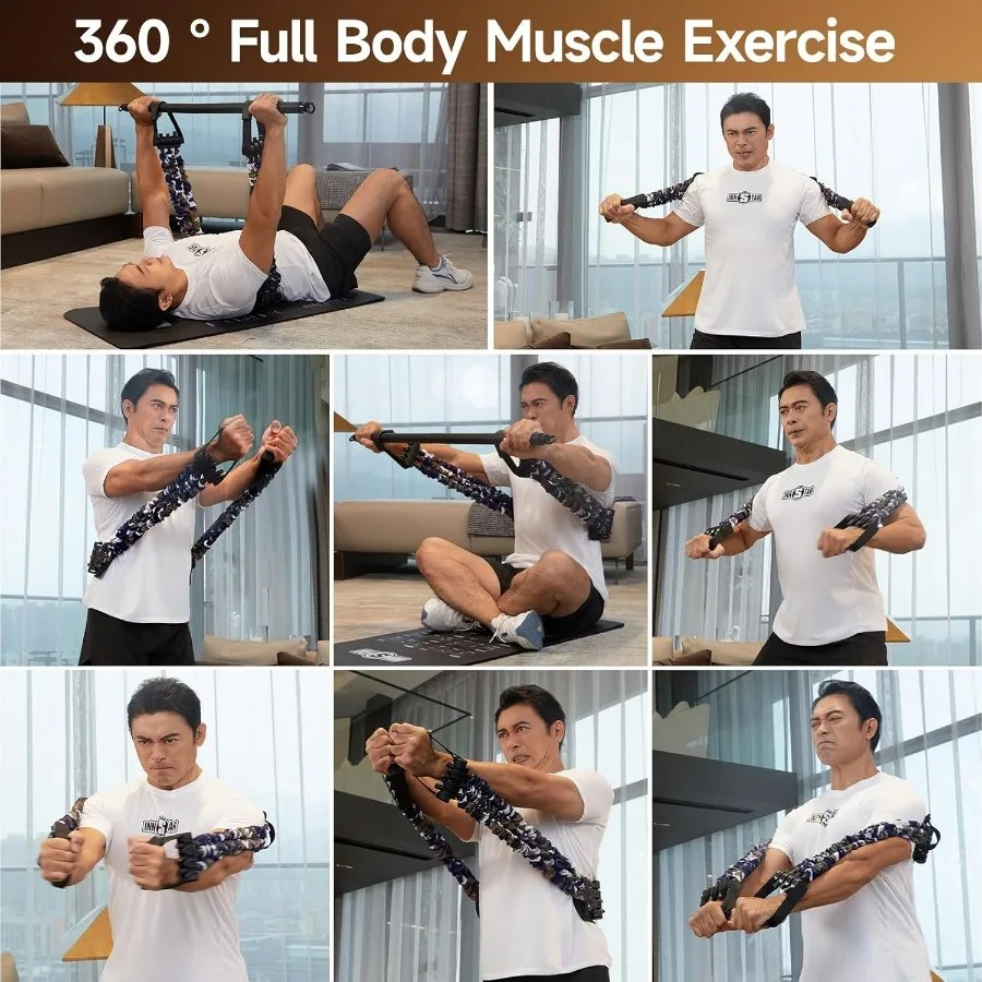 Multi-Function Resistance Bands for Working Out, Push Up Exercise Bands Resistance Bands Set for Bench Press Gym Equipment, Home