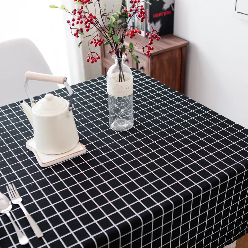 Linen Rural Square Tablecloths, Rectangular Dinner Table Cover