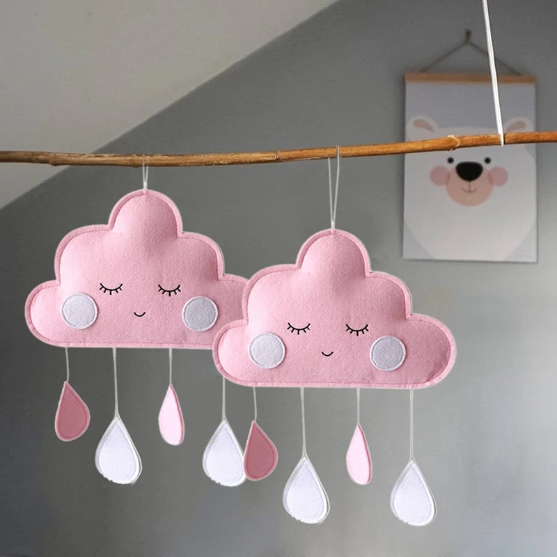 Cloud Raindrop Wall Hanging Decoration Ornaments Crafs Kids Baby Room Decor
