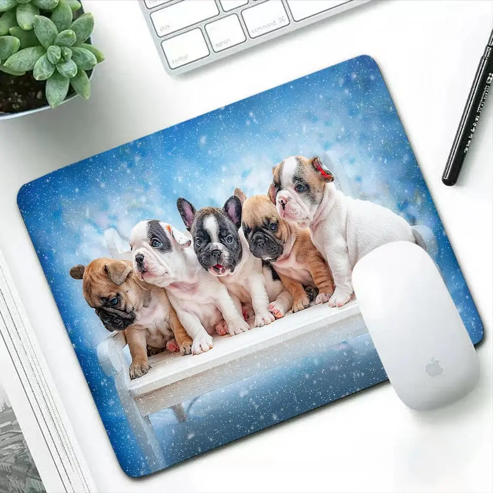 French Bulldog Mouse Pad Anime Gamer Desk Mat Pc Gamer Cabinet Gaming Laptop Accessori Varmilo Tastiera Mousepad