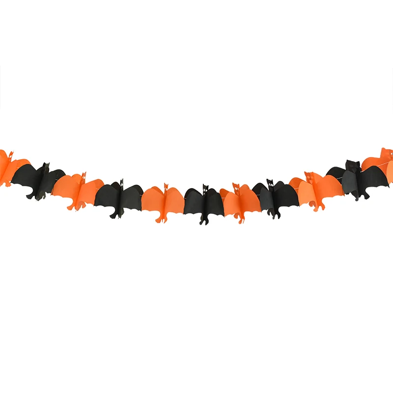 Atuoxing 5 ghirlande di Halloween, carta per Halloween, striscioni di ragno, striscione di zucca, fantasma, scheletro colorato, per carnevale, Halloween, feste, giardino