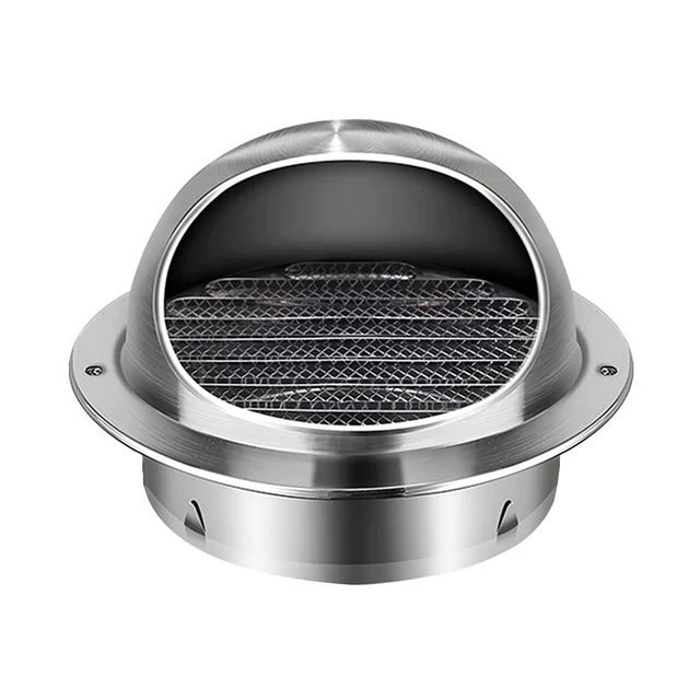 80/100/150mm Stainless Steel Wall Ceiling Air Vent Ducting Ventilation Exhaust Grille Cover Outlet Heating Cooling Vents Cap 1