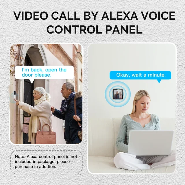 MOES Tuya Smart WiFi Video Doorbell Camera with 2-Way Audio Intercom, Night Vision & Wireless Door product  Home Security 3