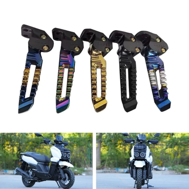 Motorcycle Replacement Foot Pegs Footrest Pedal for 150cc 125cc Pedal Footrests Motorbike Accessories Easy Installation Motorcycle Accessories Motorcycle Footrests