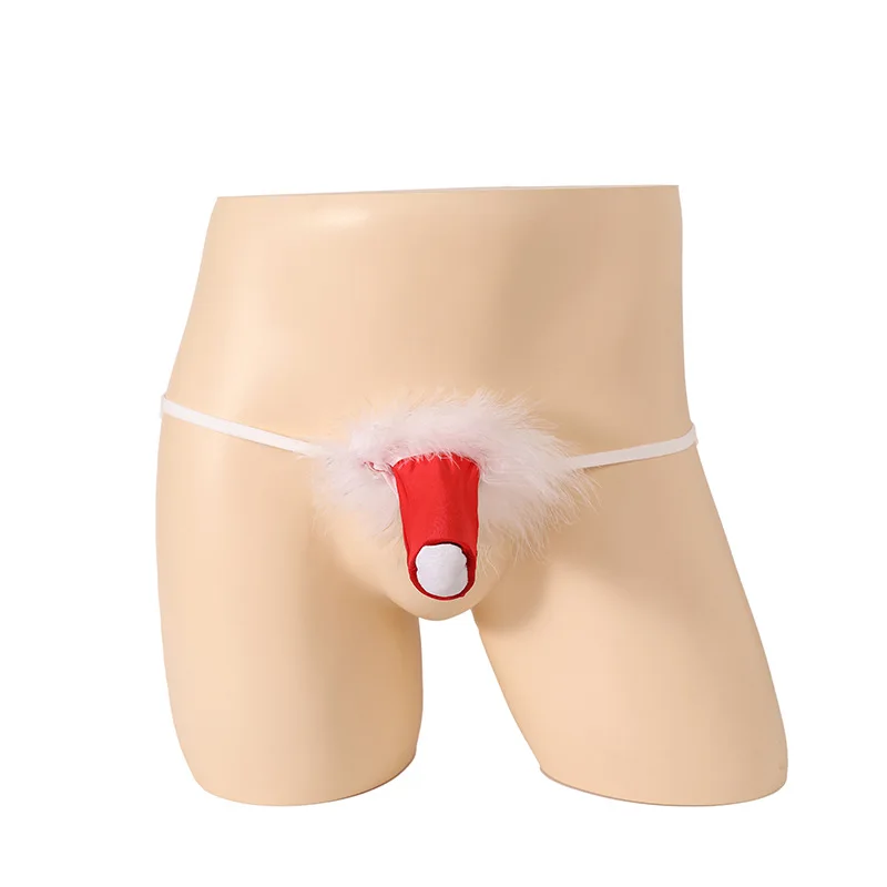 Description Picture 2 of itemSexy Red Series Cock Christmas Underwear Men T-back Panties G-string Penis Thongs Erotic Gay Lingerie T-Back Thongs