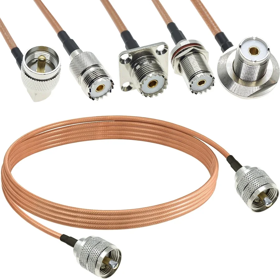 RG316 SO239 UHF Buchse Auf BNC STECKER WINKEL Koax RF Kabel USA-Versand