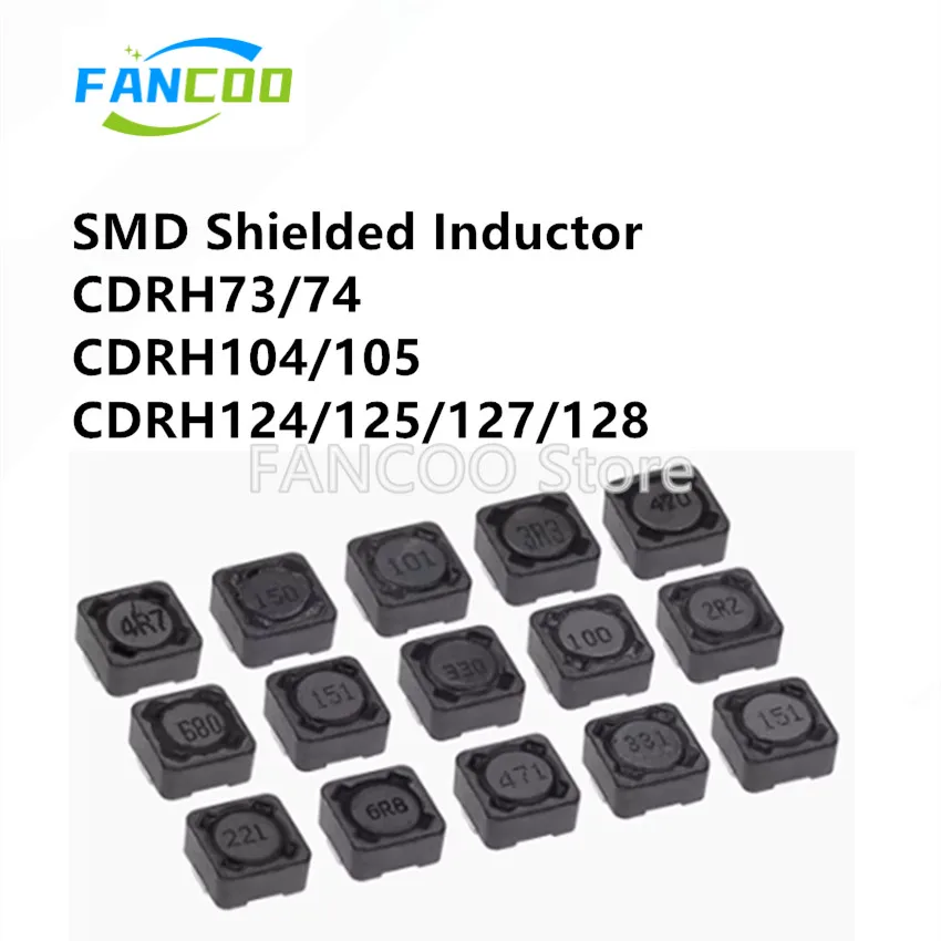 CDRH74 Inductors Shielded 7*7*4MM 33UH 47UH 56UH 68UH 100UH 150UH 220UH 330UH 470UH 680UH 1MH 102 10pcs 1/1.5/2.2/3.3/4.7/6.8