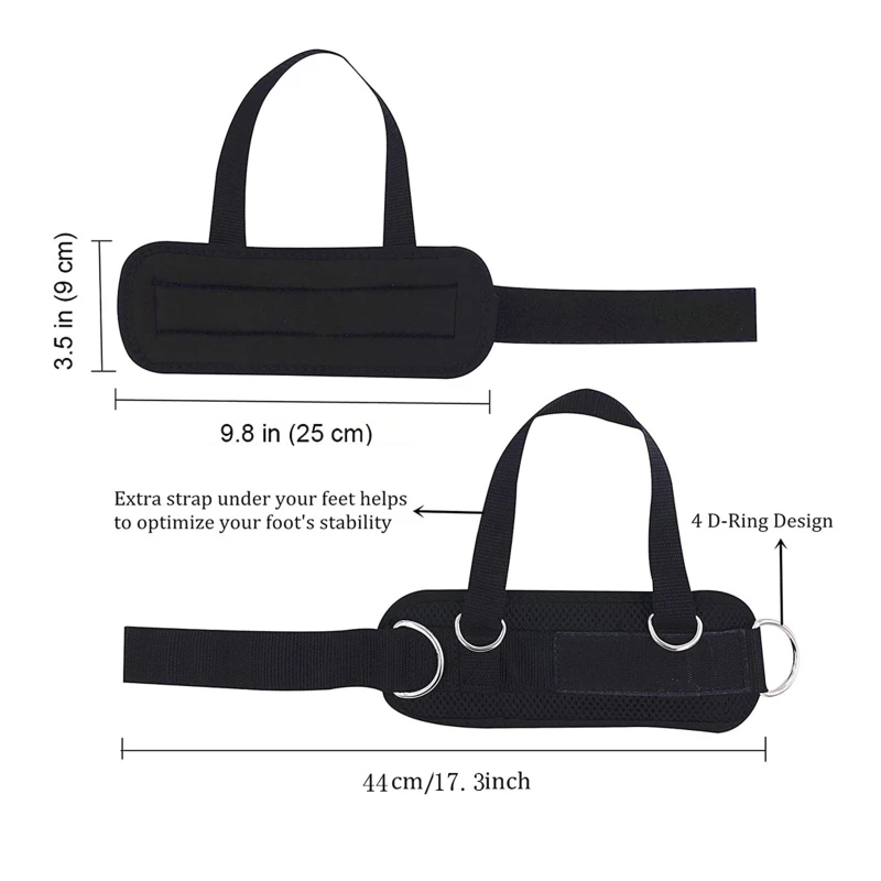 Fitness Thigh Straps Padded Colors D-Ring Ankle Strap Leg Cuffs for Gym Cable Machines Thigh Straps Fits Men & Women