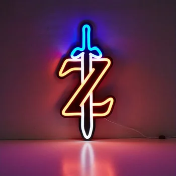 Versatile luce al neon con spada alimentata tramite USB: insegna a LED monocolore per decorazioni di camera da letto, feste e bar