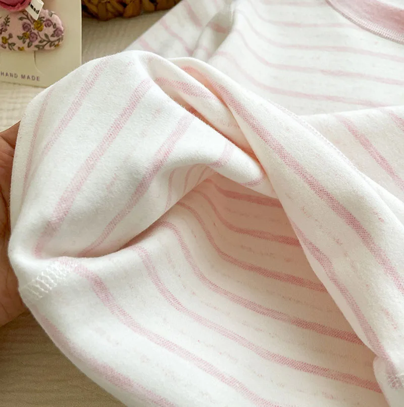 Cute Kids Pajamas Set Autumn Stripe Leisure Clothes