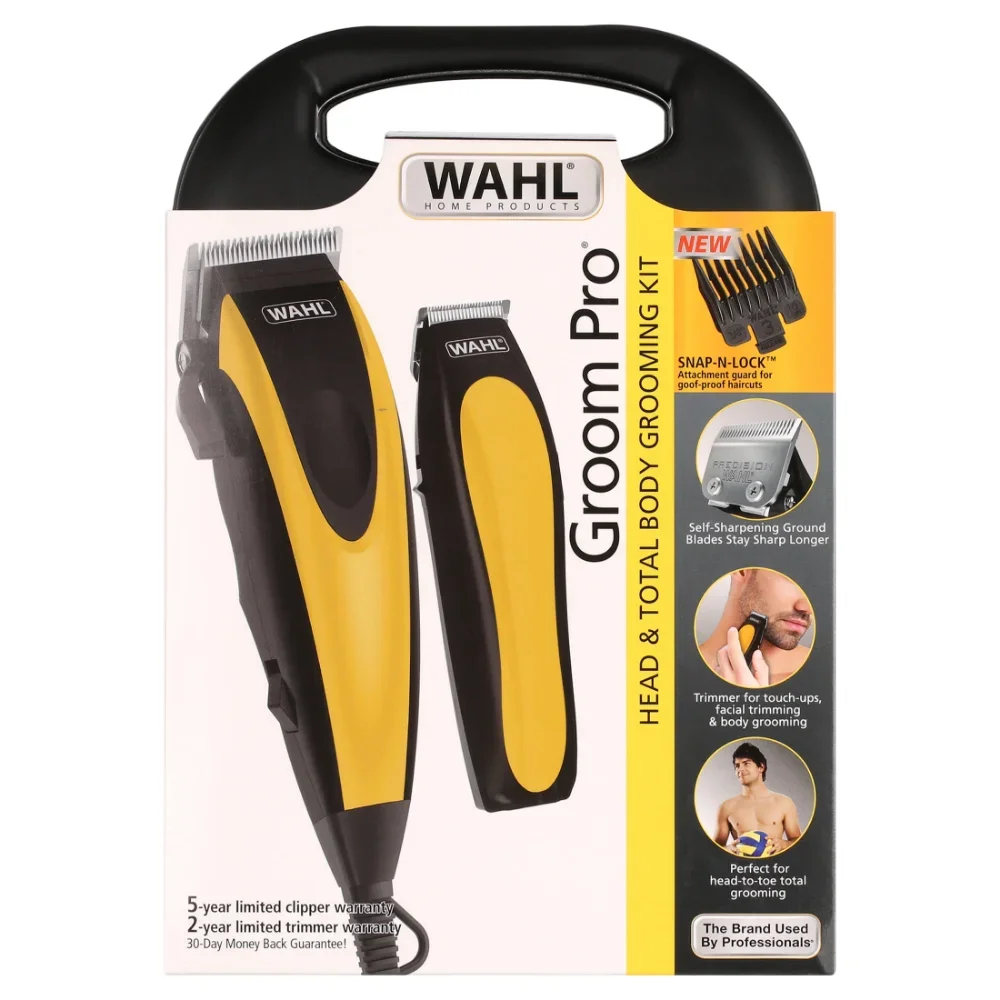hair clippers  barber Groom Pro Head & Body Hair Clipper, Corded, Yellow/Black - 9670-1301 2