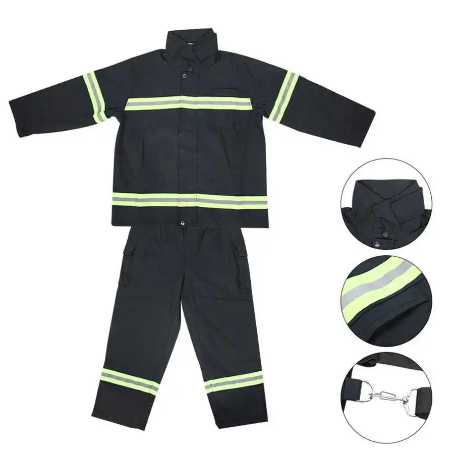 Fire Equipment Flame Retardant Fireproof Heatproof Firemen Protective Clothing Reflective Coat Trousers Fire Resistant Clothes work coverall suit