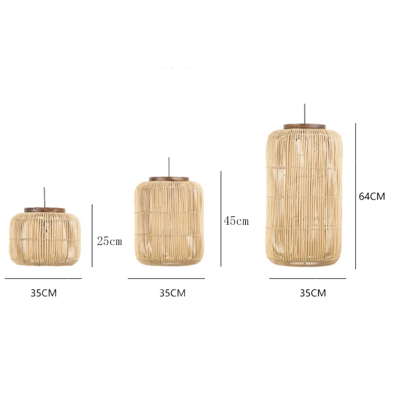 Wabi-sabi Style Rattan Hang Lamp