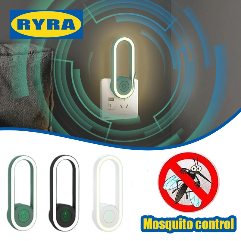 Ultrasuoni Mosquito Killer Elettronico Repellente Per Zanzare Nightlight Topi Ragno Scarafaggio Insetticida Insetto Repellente Per Zanzare