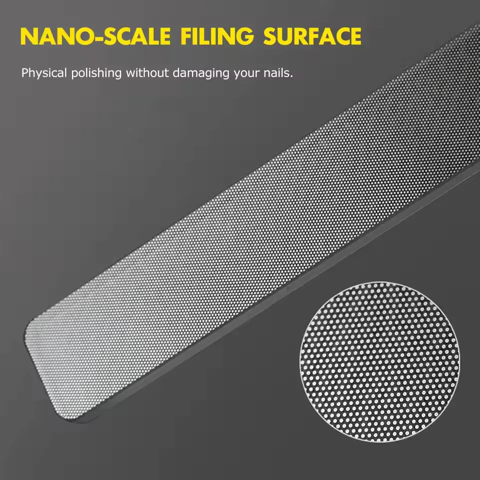 Glass Nail File for Natural Glass Nail Shiner 1/8Pcs Upgrade Nails Nano Nail Buffers Crystal Shine Polisher, Professional Manic